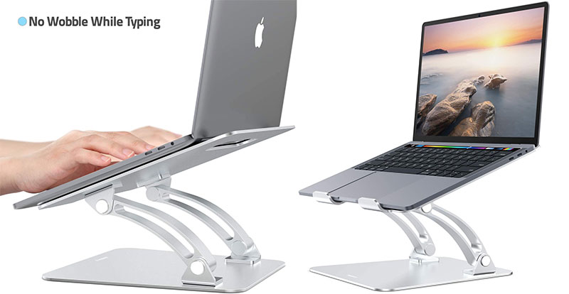 Nulaxy Laptop Stand, Ergonomic Height Angle Adjustable Computer Laptop Holder